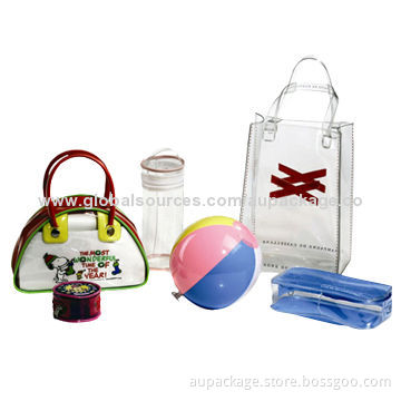 PVC Cosmetic Bags, Satin and PVC Materials
